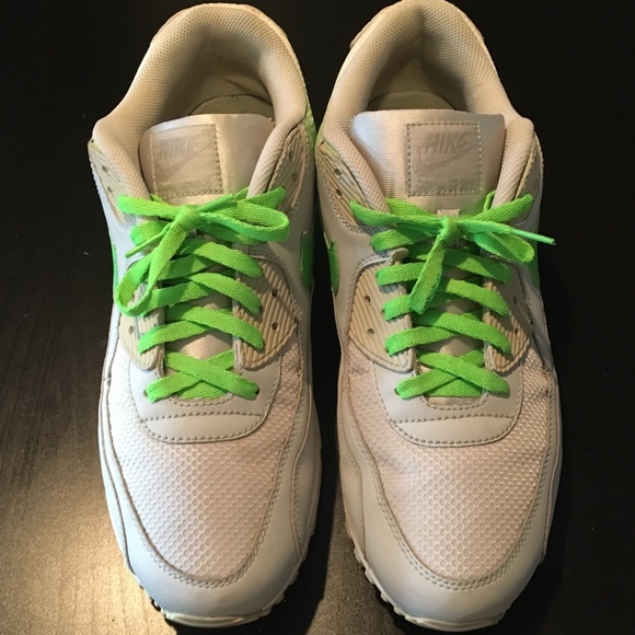 Nike Air Max 90 Grey Mean Green Gradient Sz 13 - Picture 4 of 5